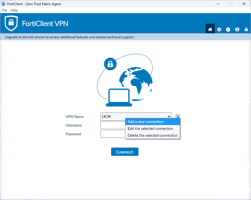 Forticlient Sign In Accessing the server – LBQC